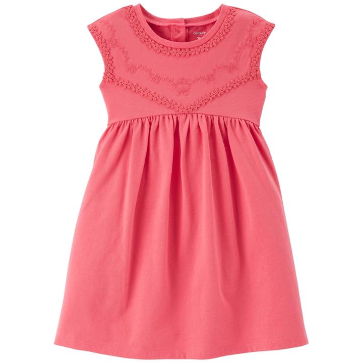 Toddler Girl Carter's Embroidered Babydoll Dress, Size: 2t, Lt Orange