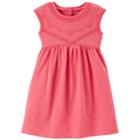 Toddler Girl Carter's Embroidered Babydoll Dress, Size: 2t, Lt Orange