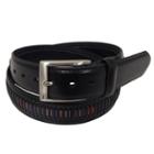 Men's Pga Tour Multi-color Inset Leather Golf Belt, Size: 34, Black