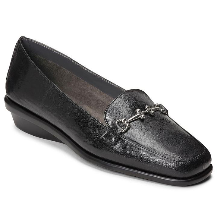 A2 By Aerosoles Elaborate Women's Wedge Slip-on Loafers, Size: Medium (7), Black