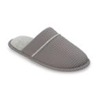 Dearfoams Women's Waffle Textured Knit Scuff Slippers, Size: Xl, Med Grey