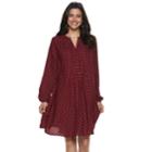 Women's Sonoma Goods For Life&trade; Pintuck Challis Dress, Size: Large, Dark Red