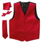 Big & Tall Steven Land Solid 4-pc. Vest Set, Men's, Size: 3xl, Red