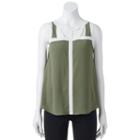 Juniors' Candie's&reg; Scoopneck Cutout Textured Top, Girl's, Size: Large, Med Green