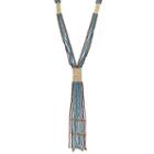 Gs By Gemma Simone Seed Bead Fringe Y Necklace, Women's, Size: 26, Multicolor