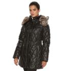 Women's Apt. 9&reg; Hooded Quilted Puffer Jacket, Size: Medium, Black