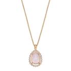 Brilliance Teardrop Halo Pendant With Swarovski Crystals, Women's, Size: 18, Pink