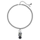 Simply Vera Vera Wang Simulated Crystal Cluster Y Necklace, Women's, Black