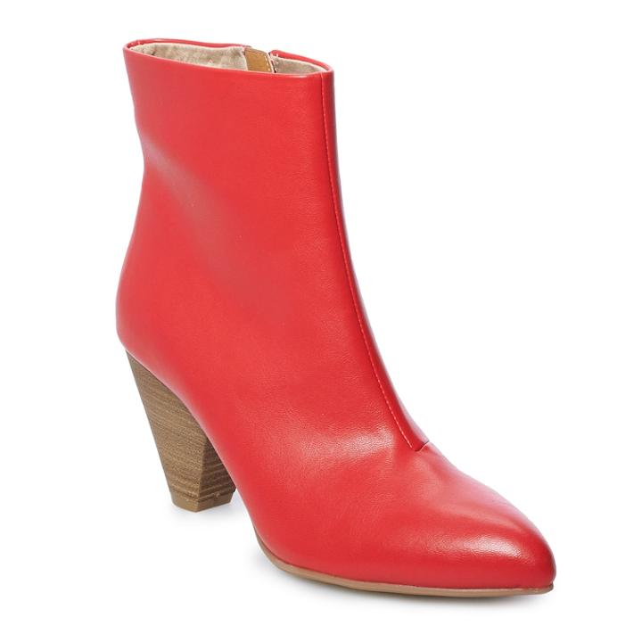 Apt. 9&reg; Century Women's High Heel Ankle Boots, Size: 10, Red