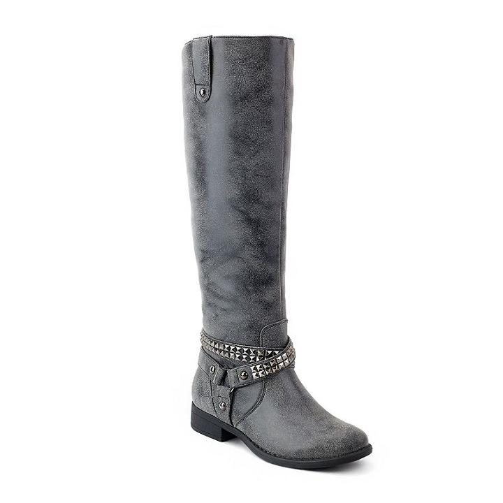 Olivia Miller Essex Women's Knee High Boots, Girl's, Size: 8.5, Grey