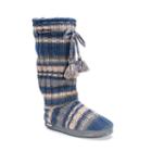 Muk Luks Women's Grace Tall Boot Slippers, Size: Medium, Blue (navy)