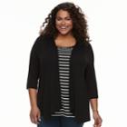 Plus Size Croft & Barrow&reg; Mock-layer Top, Women's, Size: 3xl, Oxford