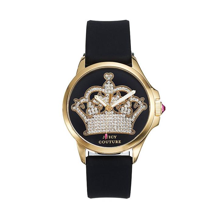 Juicy Couture Women's Diamond Jetsetter Watch - 1901142, Size: Medium, Black