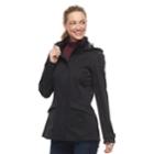 Women's Halitech Hooded Rain Jacket, Size: Large, Black