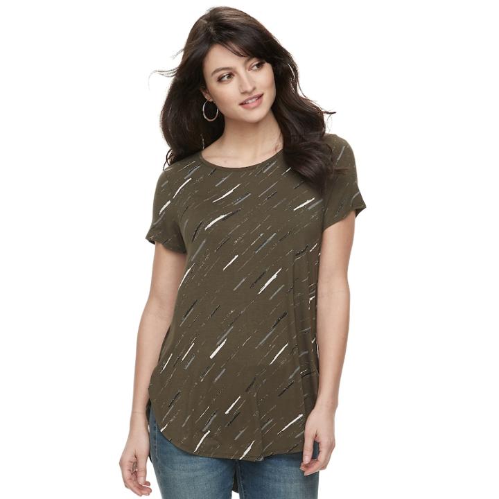 Women's Apt. 9&reg; Essential High-low Tunic, Size: Medium, Dark Green