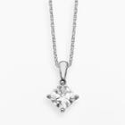 Forever Brilliant 14k White Gold 1 1/10-ct. T.w. Cushion-cut Lab-created Moissanite Pendant, Women's, Size: 18