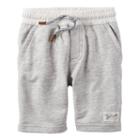 Baby Boy Carter's Solid Pull-on Shorts, Size: 3 Months, Light Grey