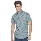 Men's Urban Pipeline&reg; Maxflex Print Button-down Shirt, Size: Xxl, Blue (navy)