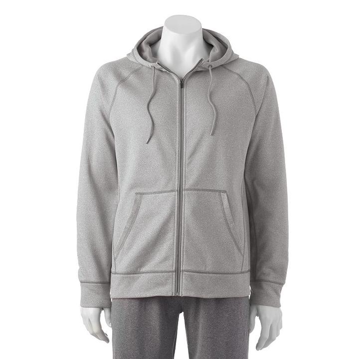 Men's Tek Gear Space-dye Hoodie, Size: Medium, Light Grey