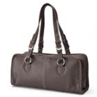 Amerileather Classy Leather Satchel, Women's, Brown