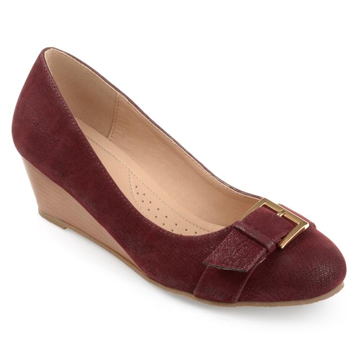 Journee Collection Graysn Women's Wedges, Size: Medium (6.5), Dark Red
