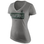 Women's Nike Michigan State Spartans Tailgate Dri-fit Tee, Size: Xl, Dark Grey