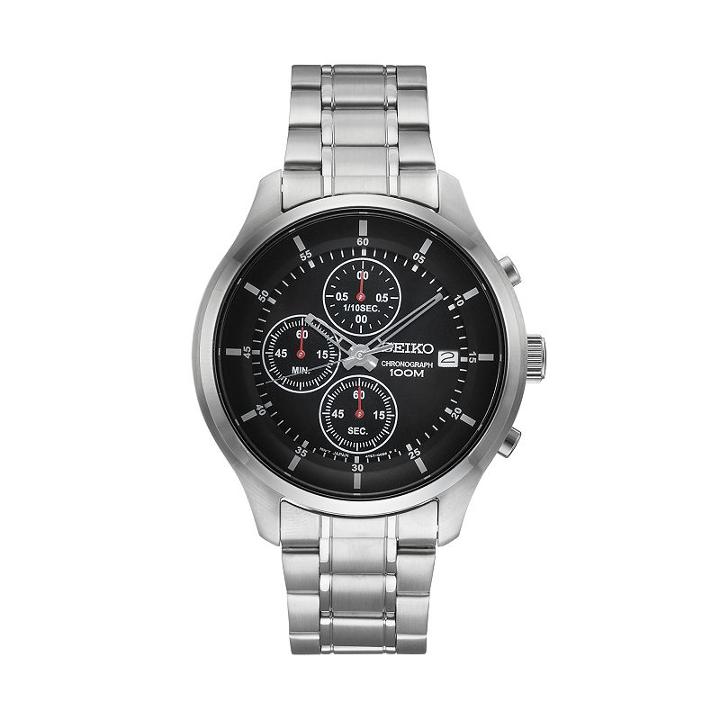 Seiko Men's Chronograph Watch - Sks539, Size: Large, Silver