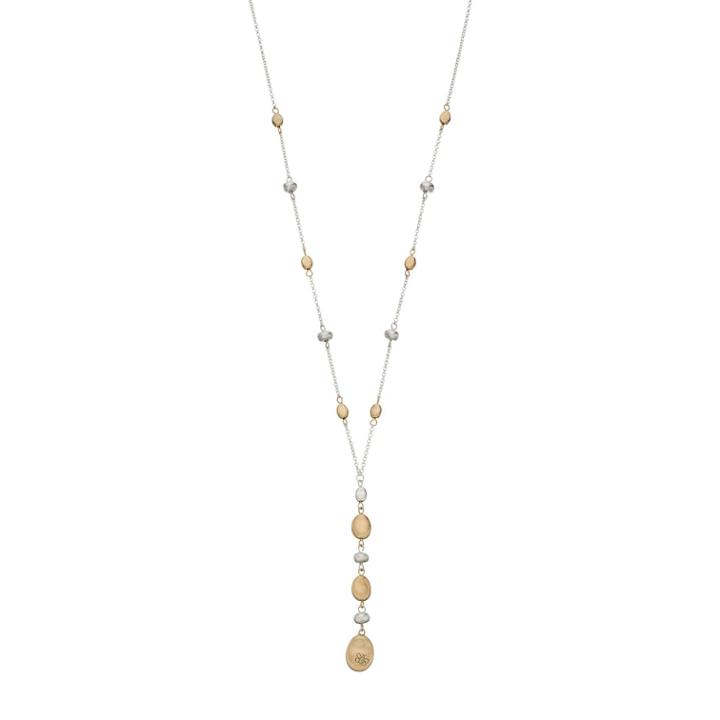 Beaded Y Necklace, Women's, Size: 30, Silver