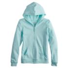 Girls 7-16 & Plus Size So&reg; Easy Zip Hoodie Sweatshirt, Size: 18 1/2, Light Blue