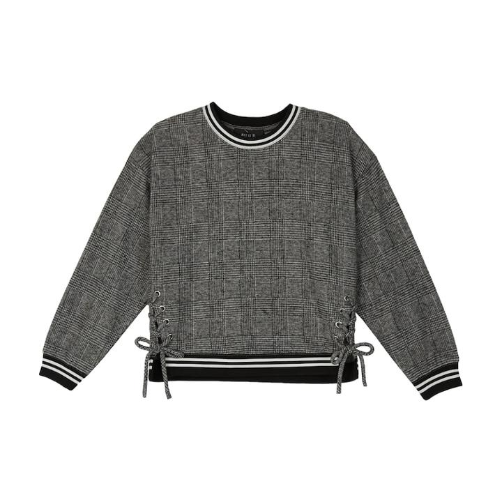 Girls 7-16 Iz Amy Byer Lace-up Side Pullover Sweatshirt, Size: Small, Grey
