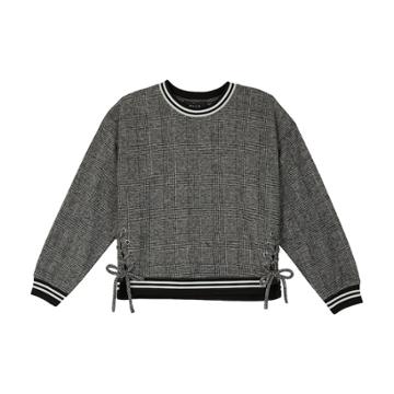 Girls 7-16 Iz Amy Byer Lace-up Side Pullover Sweatshirt, Size: Small, Grey