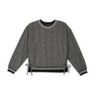 Girls 7-16 Iz Amy Byer Lace-up Side Pullover Sweatshirt, Size: Small, Grey