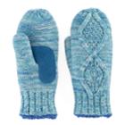 Women's Isotoner Marled Cable Knit Mittens, Blue Other