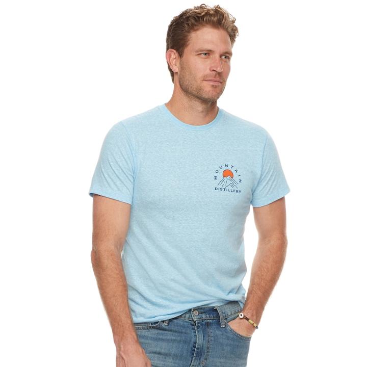 Men's Sonoma Goods For Life&trade; Mountain Distillery Tee, Size: Small, Light Blue