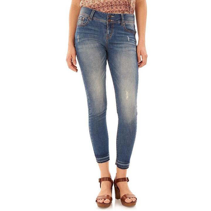 Juniors' Wallflower Release Hem Ultra Skinny Jeans, Teens, Size: 1, Pink