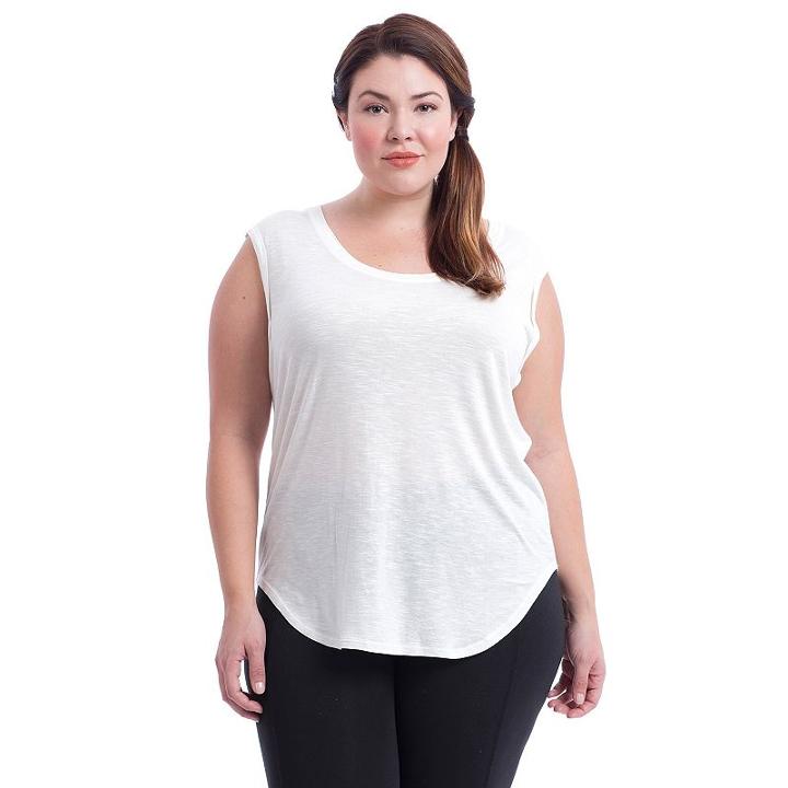 Plus Size Marika Curves Meabry Dolman Tee, Women's, Size: 2xl, Natural