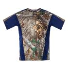 Big & Tall Realtree Earthletics Camo Colorblock Performance Tee, Men's, Size: Medium, Blue (navy)