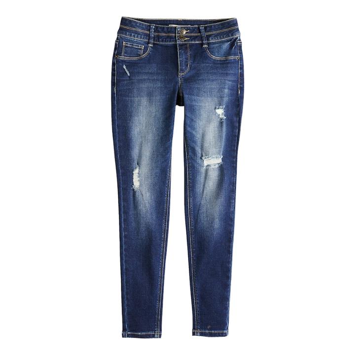 Girls 7-16 Mudd&reg; Flx Denim Leggings, Size: 10, Blue