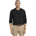 Big & Tall Van Heusen Jaspe Classic-fit Colorblock V-neck Sweater, Men's, Size: 3xl Tall, Black