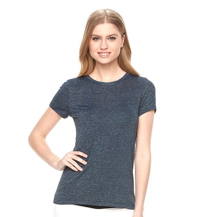 Women's Apt. 9&reg; Modern Essential Scoopneck Tee, Size: Xxl, Blue (navy)