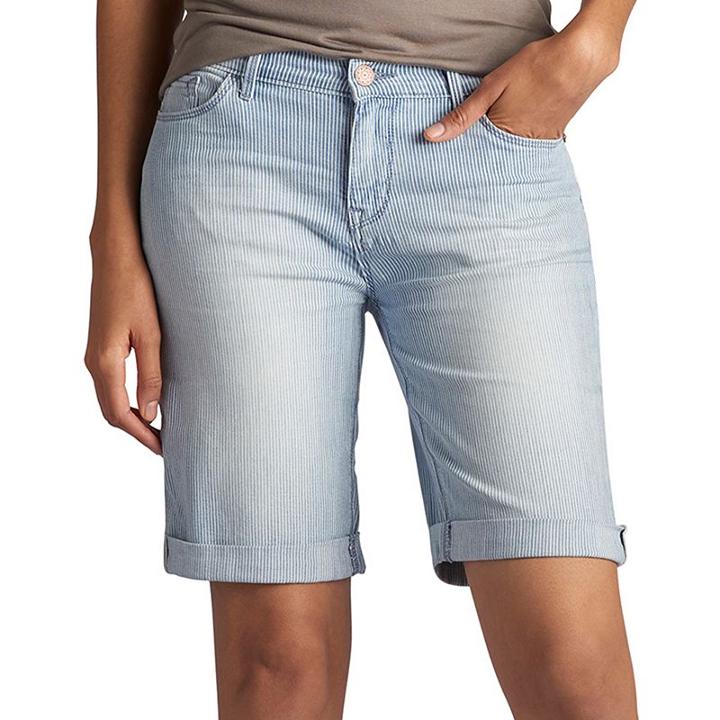Women's Lee Gunnison Bermuda Jean Shorts, Size: 12 Avg/reg, Blue
