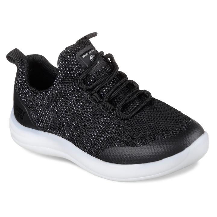 Skechers S Lights Energy Lights Street Kids' Light Up Shoes, Size: 2, Grey (charcoal)