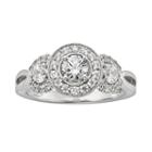 Igl Certified Diamond 3-stone Engagement Ring In 14k White Gold (1 Ct. T.w.), Women's, Size: 5.50