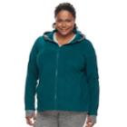 Plus Size Tek Gear Microfleece Full-zip Hoodie Jacket, Women's, Size: 3xl, Dark Blue