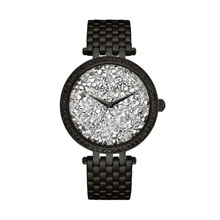 Caravelle New York By Bulova Women's Crystal Stainless Steel Watch - 45l160, Black