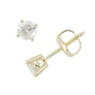 14k Gold 1/2-ct. T.w. Round-cut Diamond Solitaire Earrings, Women's, Yellow