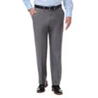 Men's Haggar Premium Comfort Stretch Classic-fit Flat-front Dress Pants, Size: 40x30, Med Grey