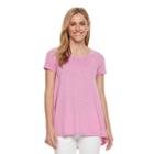 Women's Sonoma Goods For Life&trade; Drawstring Tee, Size: Small, Dark Pink