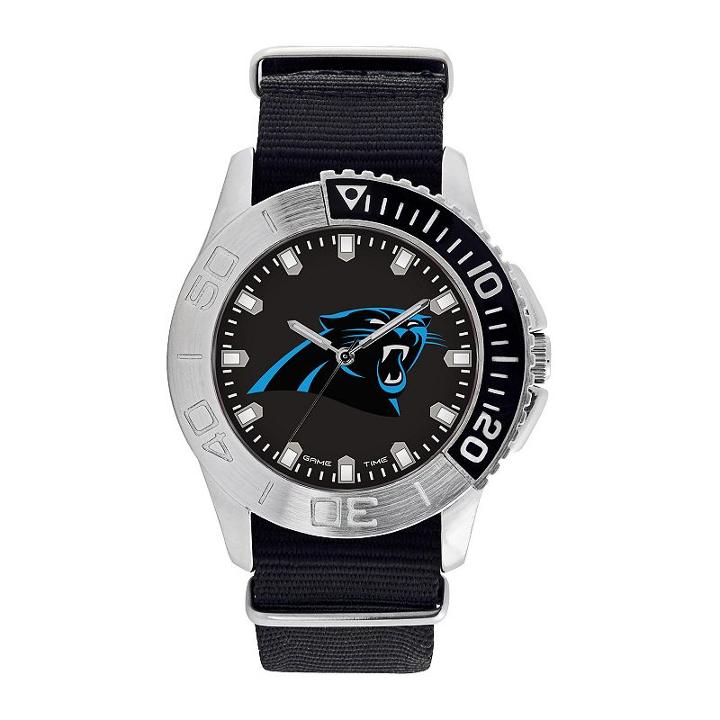 Men's Game Time Carolina Panthers Starter Watch, Black