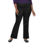 Plus Size Croft & Barrow&reg; Pull-on Mid-rise Bootcut Jeans, Women's, Size: 3x Short, Black